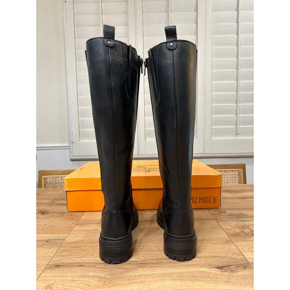 Miz Mooz Womens Loren Knee High Zip Up Black Boots Leather Sz 5.5/6 US 36 EU NIB - Picture 11 of 16
